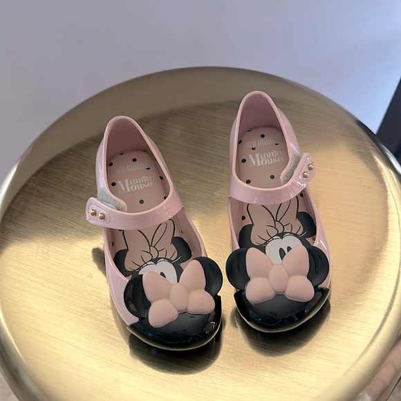 Mini Melissa x Minnie Mouse Shoes New Kids Sz 9 Cushioned Durable Easy to Clean - Picture 3 of 8